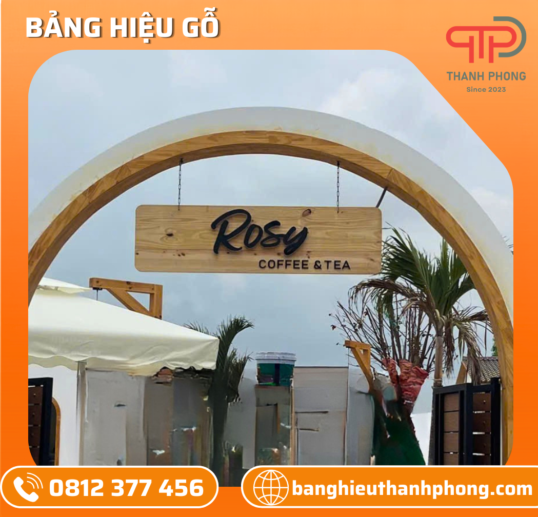 Bảng Hiệu Gỗ Chữ Nổi Quán Coffee