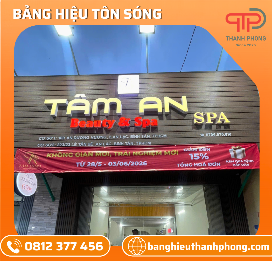 Bảng Hiệu Tôn Sóng Spa