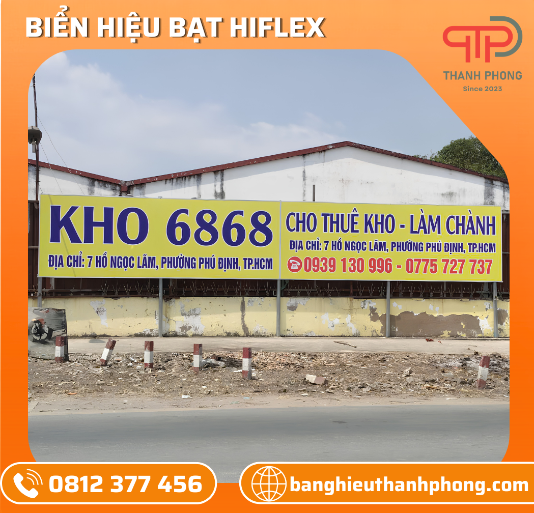 Bảng Hiệu Bạt Hiflex Thuê Kho