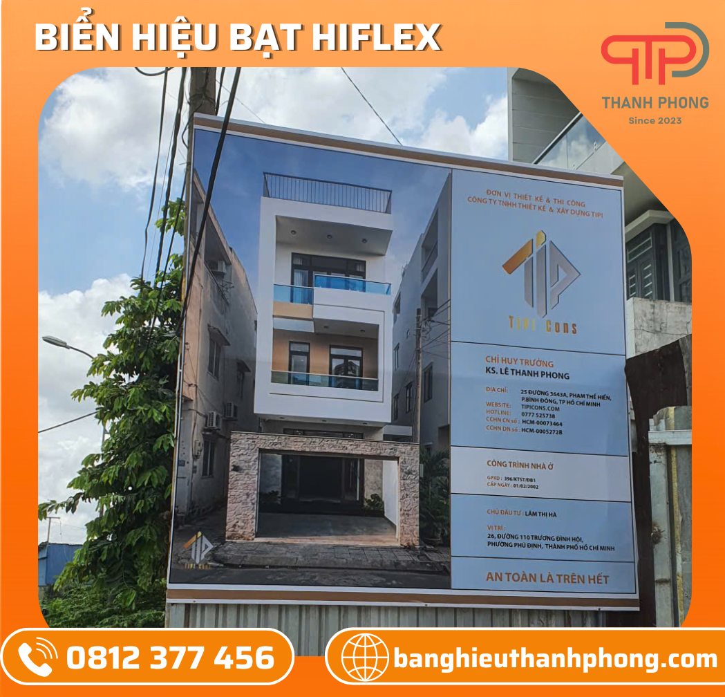 Bảng Hiệu Bạt Hiflex Công Trình Xây Dựng