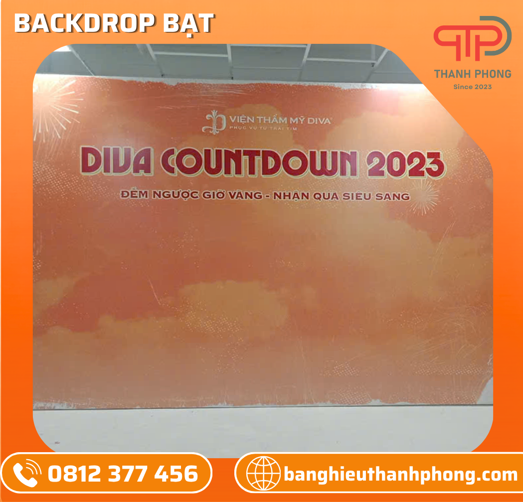 Backdrop Bạt Hiflex Sự Kiện Cuối Năm