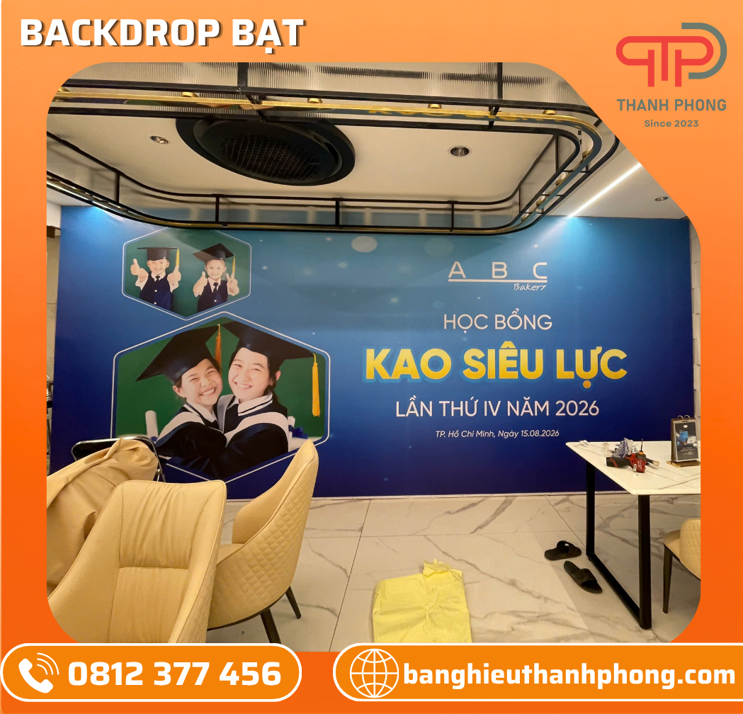Backdrop Bạt Hiflex Sự Kiện Trao Học Bổng