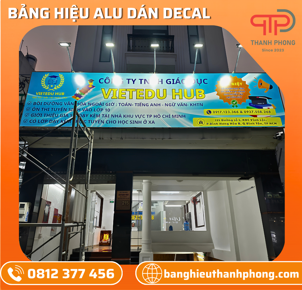 Bảng Hiệu Alu Dán Decal Trung Tâm Bồi Dưỡng Văn Hoá