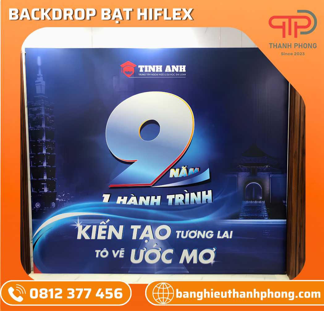 Backdrop Bạt Hiflex Kỷ Niệm Thành Lập