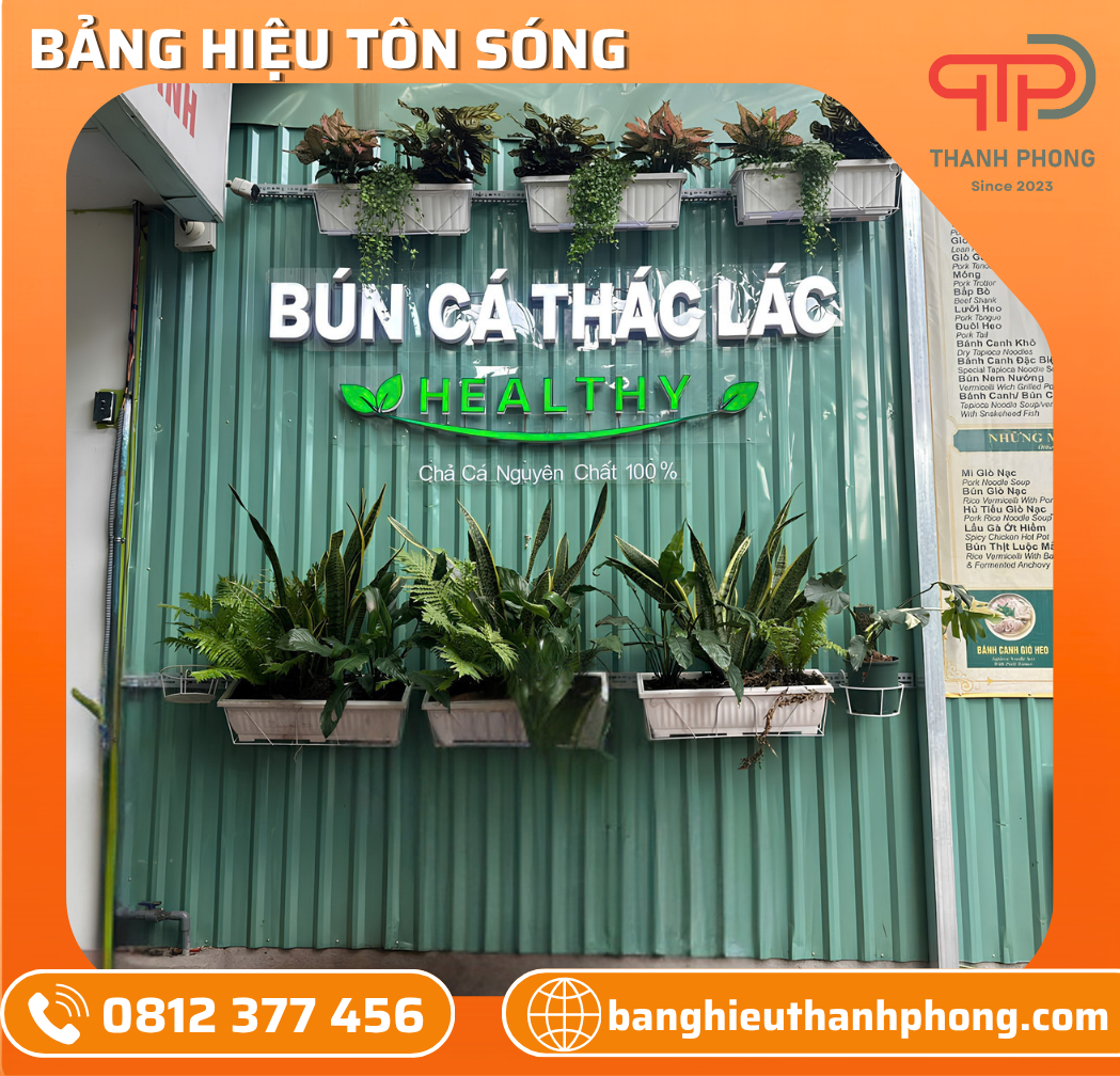 Bảng Hiệu Tôn Sóng Quán Bún Cá