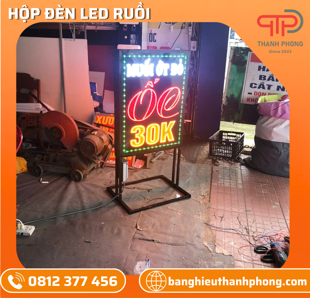 Hộp Đèn LED Ruồi Quán Ốc
